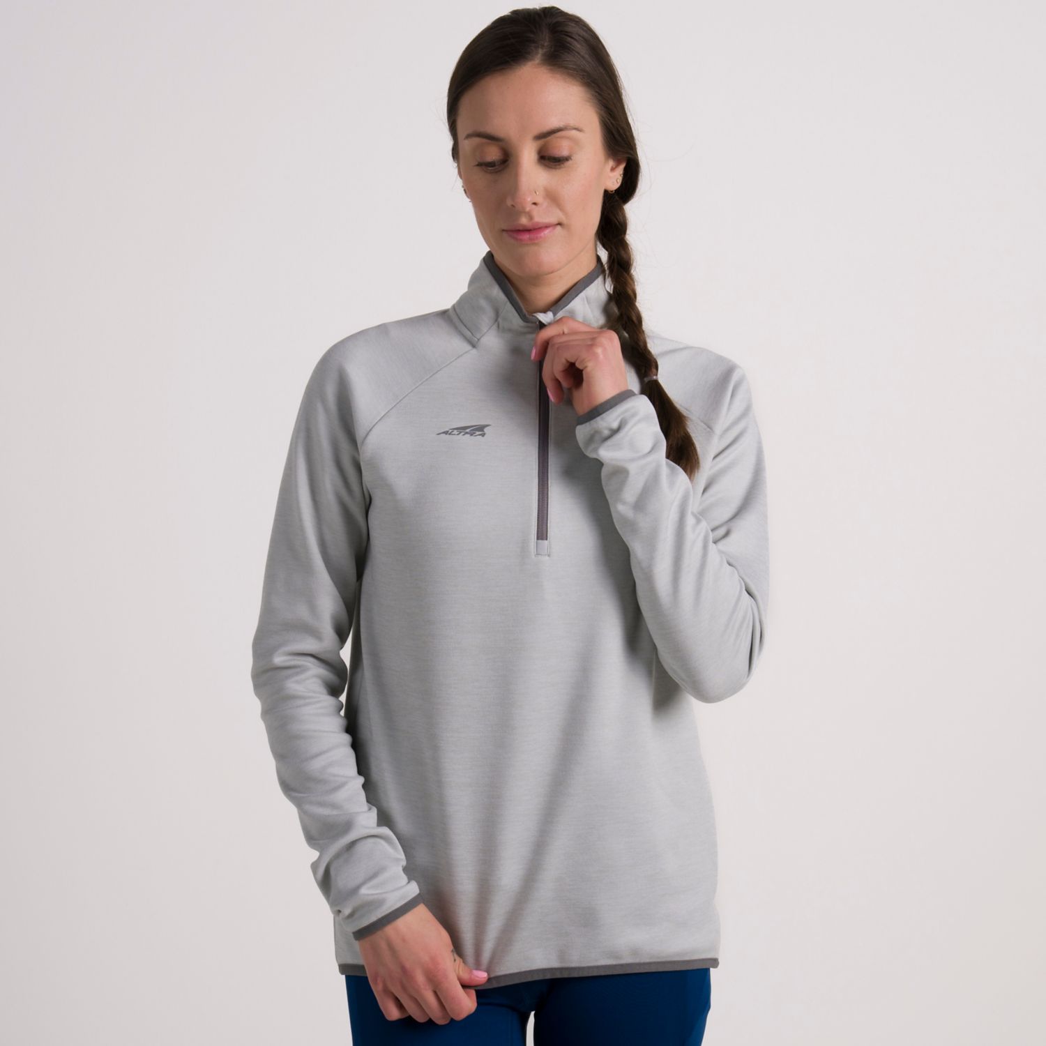 Pullover Altra Core 1/2 Zip Femme Grise | France-04512879