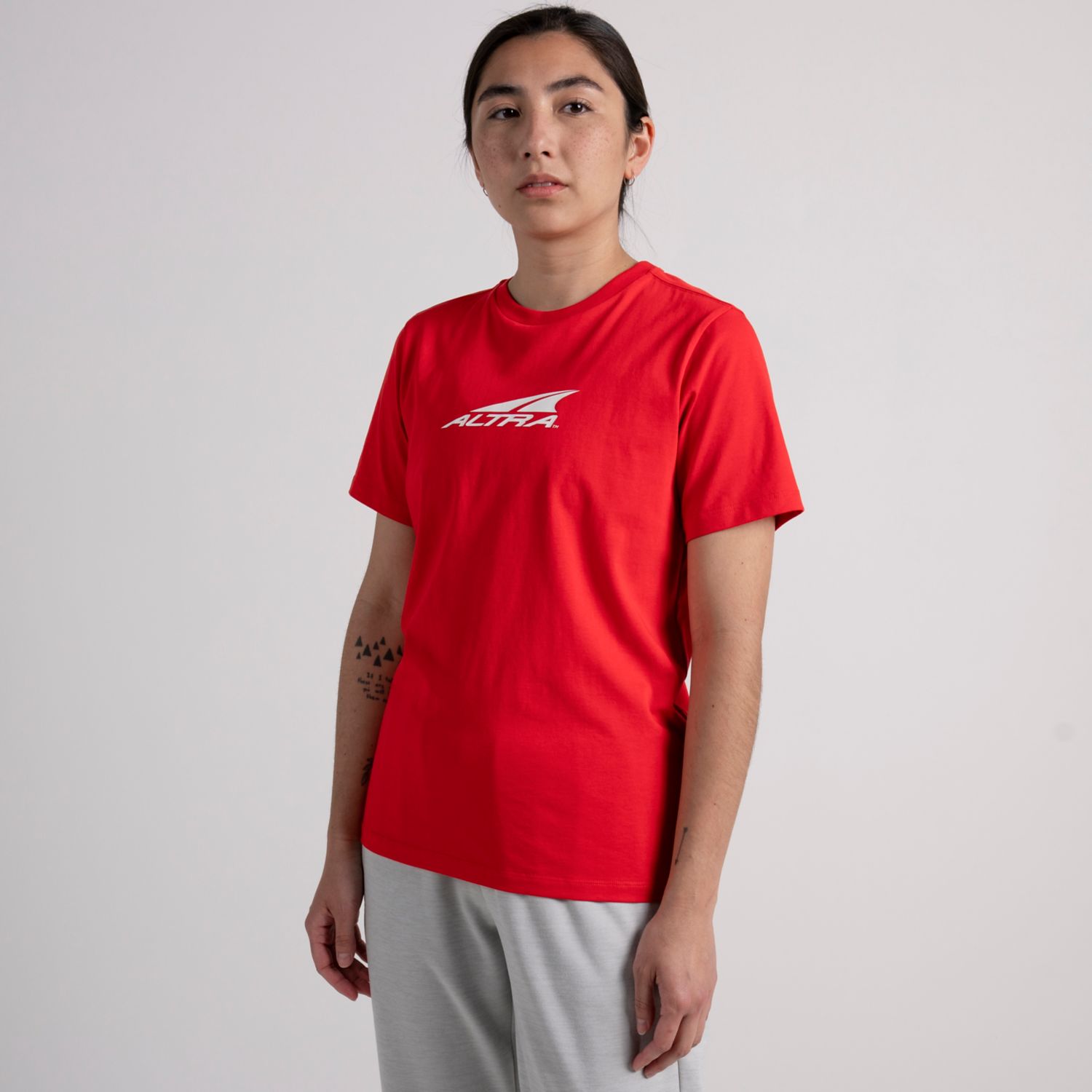 T Shirts Altra Everyday Recycled Femme Rouge | France-98034269