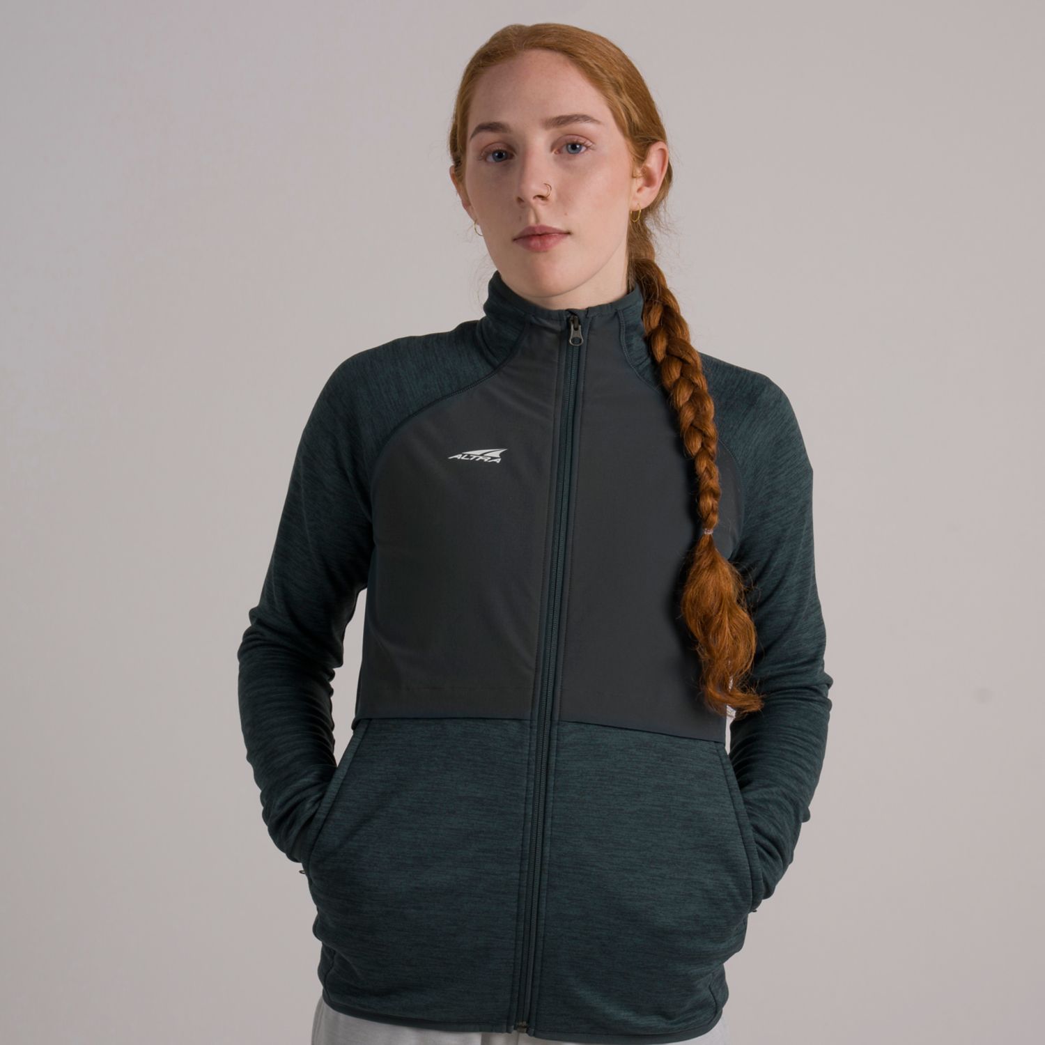 Veste De Course Altra Everyday Hybride Femme Vert Foncé | France-51709839